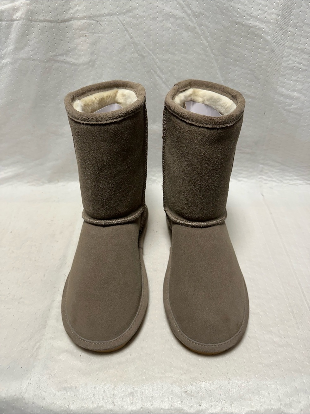 Denver Hayes Taupe Faux Shearling Lined Mid-Calf Boots